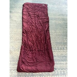 REI siesta 30 sleeping bag burgandy red adult 74 x 66"